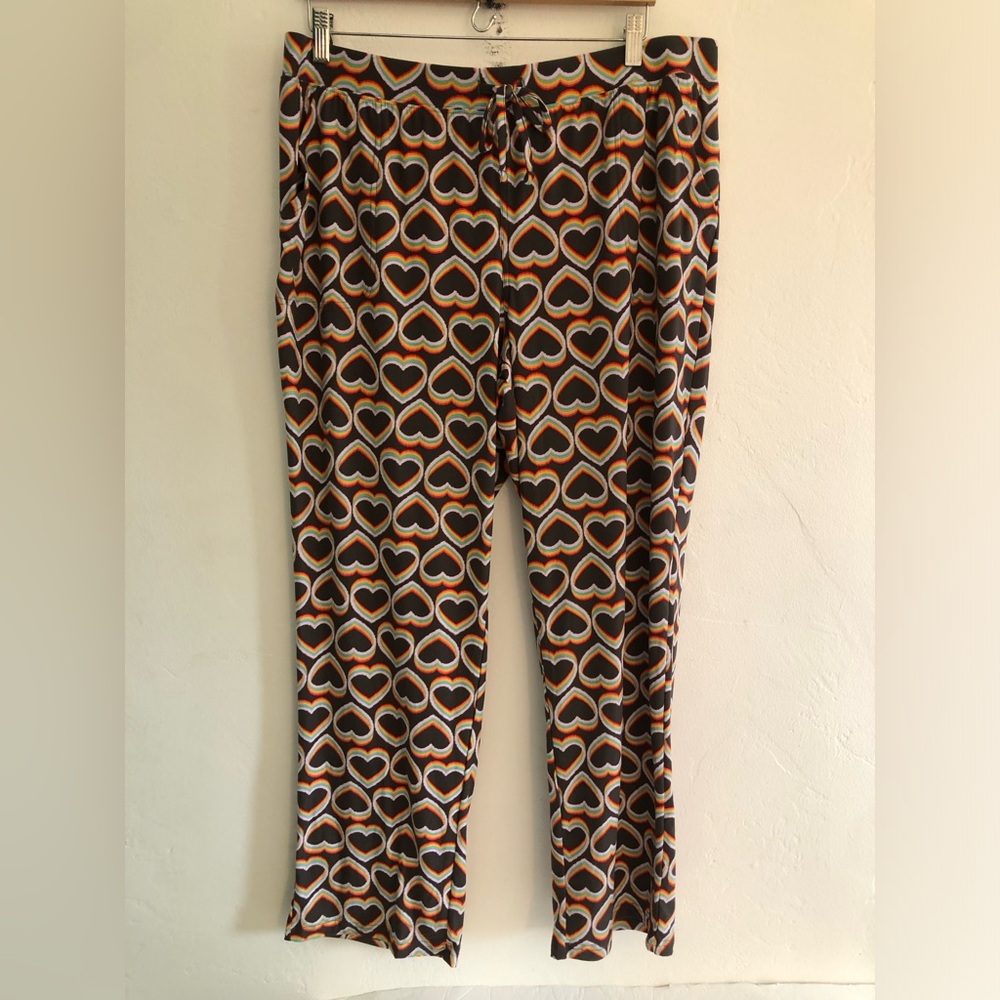 Sonoma Sleepwear Women’s XL Straight Fit Rainbow Hearts NWT